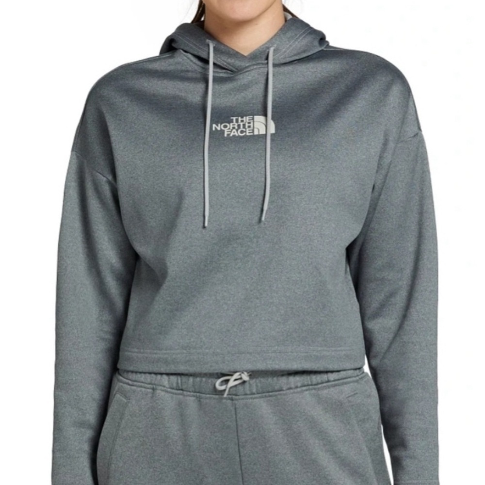 The North Face Grey Horizon Performance Hoodie Center Large Logo Size Large